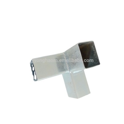 Pipe Fitting Customized Aluminum Square Tube Corner Connector In 3 Way For Makeshift House